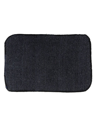 FABINALIV Black Striped Polyester Door Mat (60X40 cm)