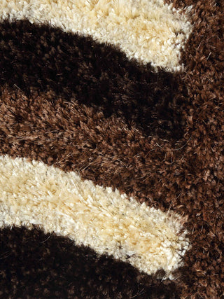 FABINALIV Set of 2 Brown Abstract Polyester Door Mats (60X40 cm)