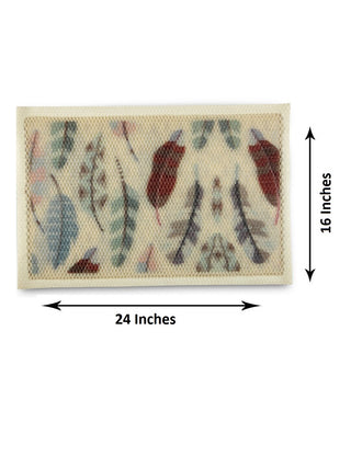 FABINALIV Multicolor Geometric Polyester Door Mat (60X40 cm)