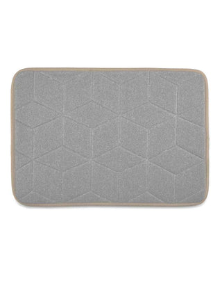 FABINALIV Beige Geometric Polyester Door Mat (60X40 cm)