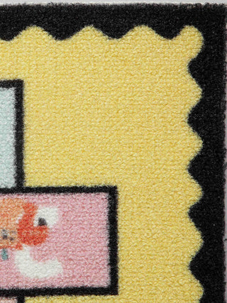 FABINALIV Set of 2 Multicolor Cartoon Design Polyester Door Mats (60X40 cm)