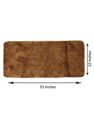 FABINALIV Mustard Solid Cotton Blend Floor Runner (140X55 cm)