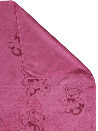 FABINALIV Set of 2 Multicolor Cartoon Print Cotton Kids Bath Towels (110X56 cm)