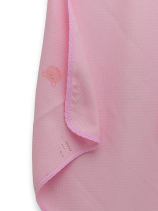 FABINALIV Infant Pink Cartoon Print Cotton Hooded Bath Towel (78X78 cm)