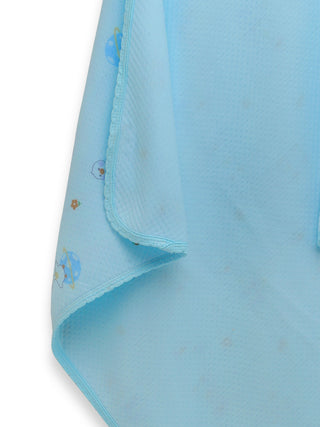 FABINALIV Infant Blue Cartoon Print Cotton Hooded Bath Towel (78X78 cm)