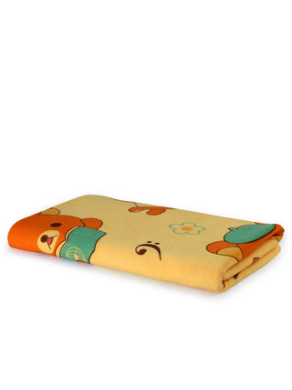 FABINALIV Set of 2 Multicolor Cartoon Print Cotton Kids Bath Towels (110X56 cm)