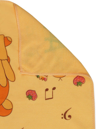 FABINALIV Set of 2 Multicolor Cartoon Print Cotton Kids Bath Towels (110X56 cm)