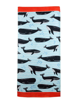 FABINALIV Multicolor Cartoon Print Cotton Kids Bath Towel (120X60 cm)