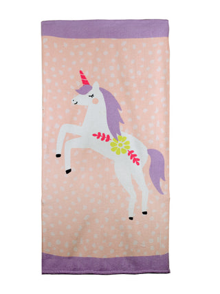FABINALIV Multicolor Cartoon Print Cotton Kids Bath Towel (120X60 cm)