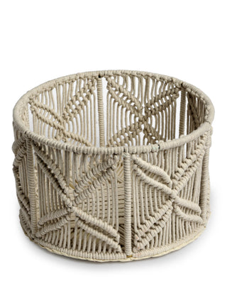 FABINALIV Set of 3 Off White Abstract Macrame Multi Purpose Organisers