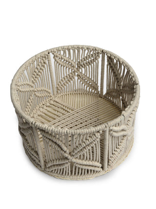 FABINALIV Set of 3 Off White Abstract Macrame Multi Purpose Organisers