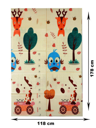 FABINALIV Multicolor Cartoon Print PVC Kids Play Mat (178X118 cm)