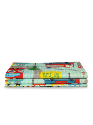 FABINALIV Multicolor Cartoon Print PVC Kids Play Mat (178X118 cm)