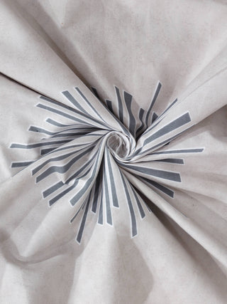 FABINALIV Beige Floral 300 TC Cotton Blend Single Bedsheet with Pillow Cover (225X150 cm)