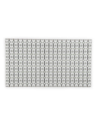 FABINALIV Grey Striped Anti-Skid Rubber Shower Mat with Suction Cups