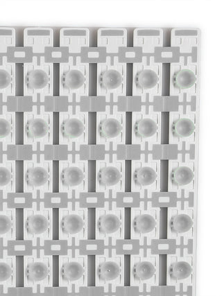 FABINALIV Black Striped Anti-Skid Rubber Shower Mat with Suction Cups