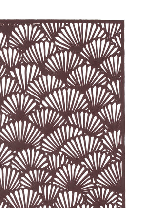 FABINALIV Set of 6 Copper Abstract Textured PVC Table Mats (45X30 cm)