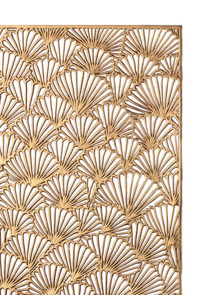 FABINALIV Set of 6 Gold Abstract Textured PVC Table Mats (45X30 cm)