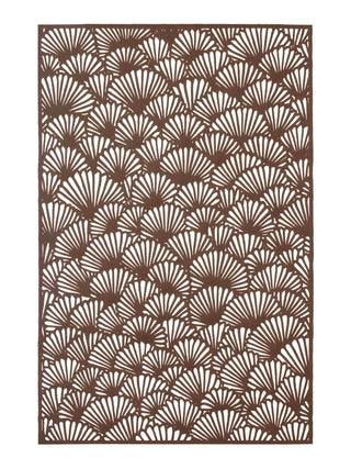 FABINALIV Set of 6 Gold Abstract Textured PVC Table Mats (45X30 cm)