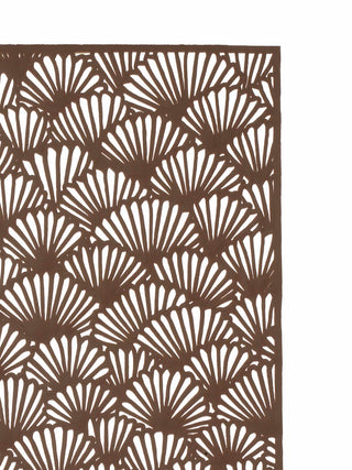 FABINALIV Set of 6 Gold Abstract Textured PVC Table Mats (45X30 cm)