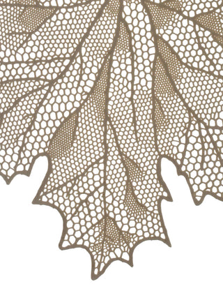 FABINALIV Set of 6 Gold Floral Textured PVC Table Mats (42X42 cm)