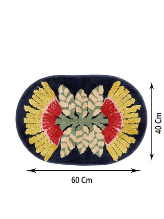 FABINALIV Multicolor Ethnic Cotton Blend Door Mat (60X40 cm)