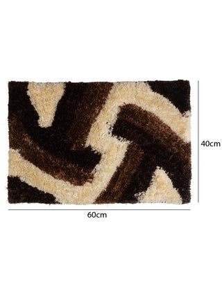 FABINALIV Multicolor Abstract Polyester Door Mat (60X40 cm)
