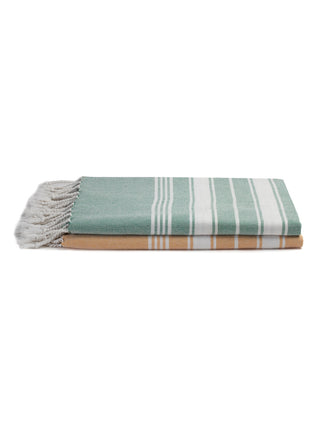 FABINALIV Unisex Set of 2 Multicolor Striped 225 GSM Cotton Bath Towels (140X70 cm)