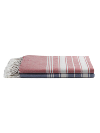 FABINALIV Unisex Set of 2 Multicolor Striped 225 GSM Cotton Bath Towels (140X70 cm)