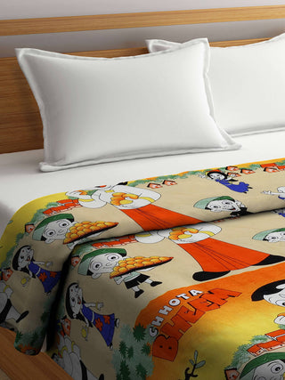 FABINALIV Multicolor Cartoon Print AC Room 300 GSM Double Bed Dohar