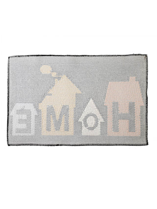 FABINALIV Multicolor Geometric Cotton Blend Door Mat (60X40 cm)