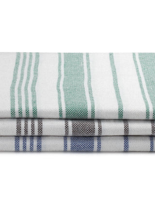 FABINALIV Unisex Set of 3 Multicolor Striped 225 GSM Cotton Bath Towels (140X70 cm)