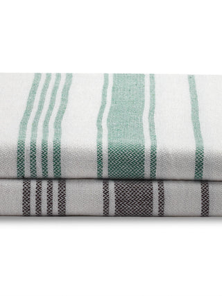 FABINALIV Unisex Set of 2 Multicolor Striped 225 GSM Cotton Bath Towels (140X70 cm)