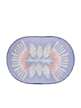 FABINALIV Multicolor Ethnic Cotton Blend Door Mat (60X40 cm)