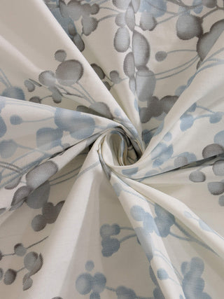FABINALIV White Floral 300 TC Pure Cotton Super King Size Double Bedsheet with 2 Pillow Covers (270X270 cm)