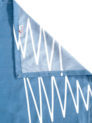 FABINALIV Blue Geometric  300 TC Cotton Blend King Size Double Bedsheet with 2 Pillow Covers (250X225 cm)
