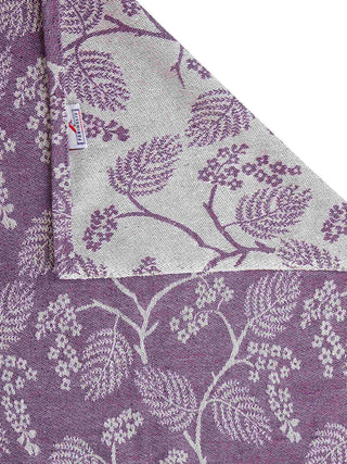 FABINALIV Purple Floral 350 TC 100% Cotton Handwoven King Size Double Bedsheet with 2 Pillow Covers (250X225 cm)