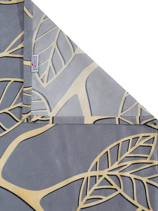 FABINALIV Grey Floral 300 TC Cotton Blend King Size Double Bedsheet with 2 Pillow Covers (250X225 cm)
