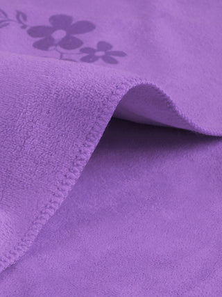 FABINALIV Unisex Purple Floral 420 GSM Cotton Bath Towel (140X70 cm)