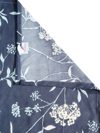 FABINALIV Blue Floral 300 TC Cotton Blend King Size Double Bedsheet with 2 Pillow Covers (250X225 cm)