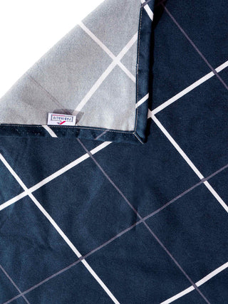 FABINALIV Blue Geometric 300 TC Cotton Blend King Size Double Bedsheet with 2 Pillow Covers (250X225 cm)