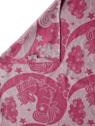 FABINALIV Pink Cartoon Design 350 TC 100% Cotton Handwoven King Size Double Bedsheet with 2 Pillow Covers (250X225 cm)