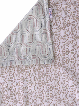 FABINALIV Multicolor Geometric Reversible AC Room 300 GSM Pure Cotton Double Bed Dohar