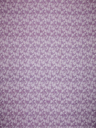 FABINALIV Purple Floral 350 TC 100% Cotton Handwoven King Size Double Bedsheet with 2 Pillow Covers (250X225 cm)