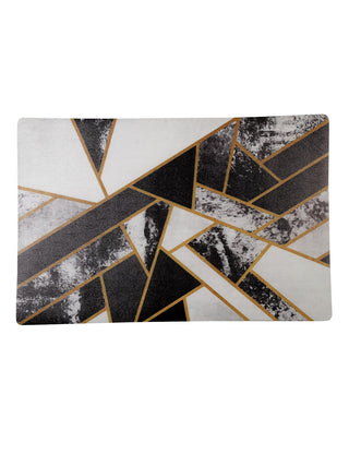 FABINALIV Multicolor Geometric Rubber Bath Mat (60X40 cm)